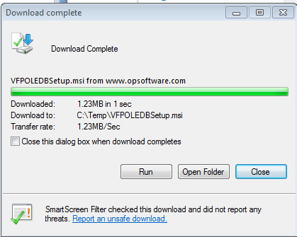 FoxPro Driver Screen Shot FoxPro Driver Screen Shot