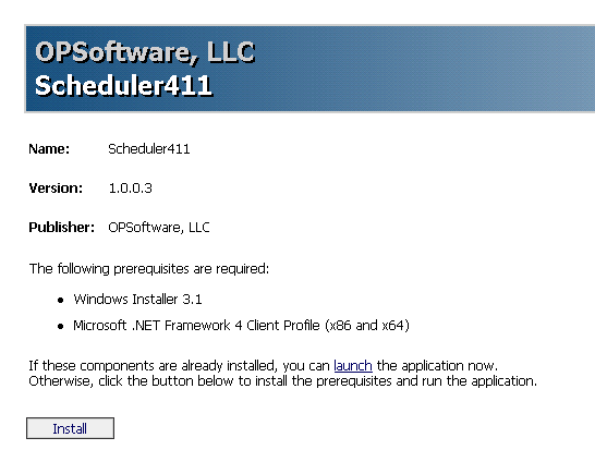 Scheduler411 Screen Shot Scheduler411 Screen Shot